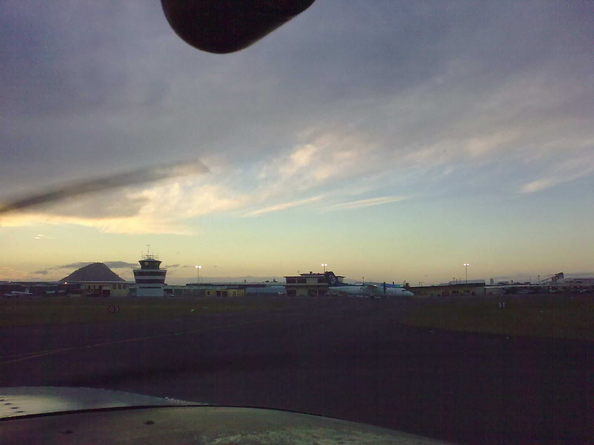 ATC and apron from the runway